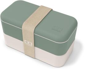 Monbento MB Original Bento-Box und Slim Box Besteck im Set in grün Natural