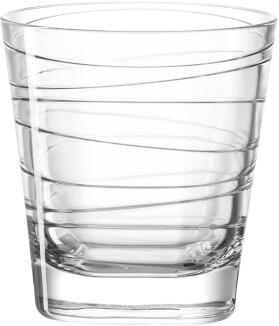 Leonardo VARIO Trinkglas 250 ml 6er-Set transparentes Glas mit Rillen