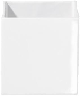 ASA Übertopf quadro weiß glänzend, quadratischer Keramik-Pflanztopf