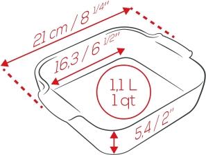 21 cm / 1,1 Liter