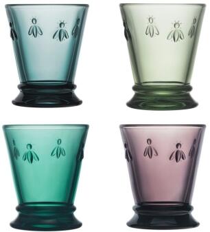 La Rochère Trinkglas Abeille farbig, 4er-Set