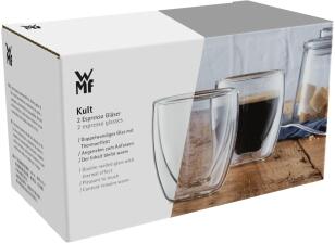 WMF Kult doppelwandige Espressotassen Glas Set 2-teilig