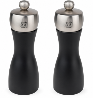 PEUGEOT Pfeffermühle & Salzmühle Fidji Z in matt schwarz im Set, 15 cm