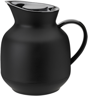 Stelton Amphora Isolierkanne Tee schwarz mit Griff und Deckel
