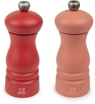 PEUGEOT Pfeffermühle & Salzmühle Clermont Z in ziegelsteinrot & apricot im Set