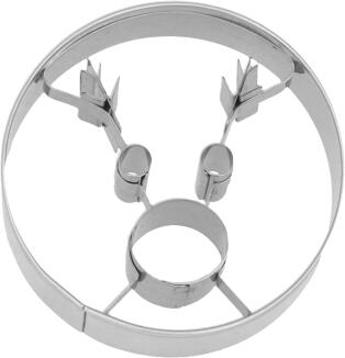 Birkmann Ausstechform Rentier rund 6 cm aus Edelstahl