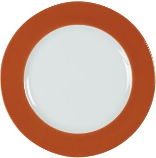Eschenbach Porzellan Teller flach 31,5 cm in orange-braun