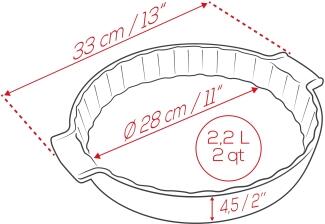 Appolia Quicheform 28 cm in ecru