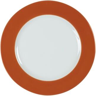 Eschenbach Porzellan Teller flach 26 cm in orange-braun