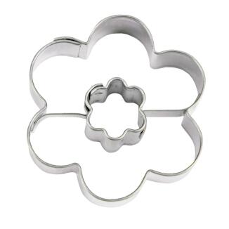 Städter Ausstechform Blume in Blume 4,5 cm Edelstahl