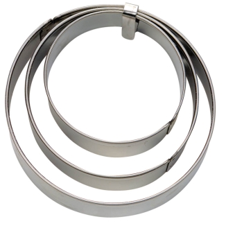 Städter Ausstechform Ring ø 4 / 5 / 6 cm glatt Set, 3-teilig