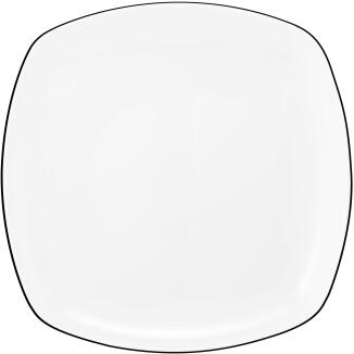 Seltmann Weiden Lido Frühstücksteller eckig 20 cm, Black Line