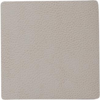 Lind DNA Glasuntersetzer Square Serene 4er-Set Cream Lederoptik