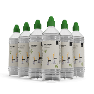 höfats Bioethanol Flüssig-Brennstoff 6er Pack, sechs Flaschen Bioethanol
