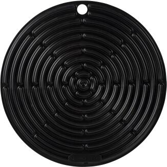 Le Creuset Topflappen rund in schwarz