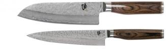 KAI Messer Santokumesser Tim Mälzer 2-teilig Set mit Holzgriff