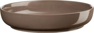 ASA Gourmetteller Coppa Kaori braun, flacher Keramikteller rund ovalformig