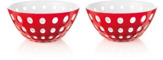 Guzzini Schalen Set Le Murrine in rot-weiß, 2 Stk.