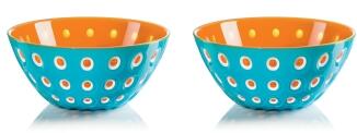 Guzzini Schalen Set Le Murrine in türkis-orange, 2 Stk.
