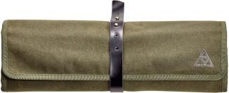 triangle Kochtasche Canvas gewachst leer oliv mit Lederriemen