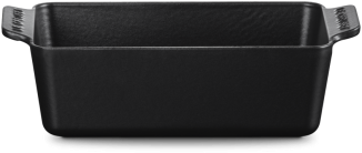 Le Creuset Backform Signature rechteckig in schwarz matt