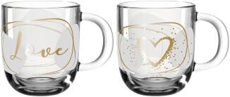 Leonardo PRESENTE Love 400 ml Tassen-Set 2er Glasbecher
