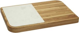 Legnoart Käseplatte aus Eichenholz mit Marmoreinsatz