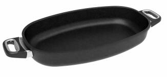 AMT Gastroguss Bräter flach 40x24 cm Aluguss mit Griffen