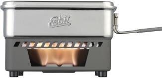 Esbit Trockenbrennstoff-Kochset 1100 ml Edelstahl Campingkocher Flamme