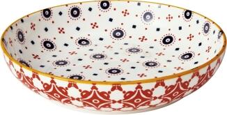 cilio Schale AMICI Kacheln 21 cm rot-weißes Muster