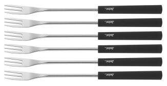 Spring Käsefondue-Gabeln Basic, 6 Stück, schwarz