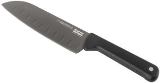Kuhn Rikon Santokumesser ICED Küchenmesser mit schwarzer Klinge