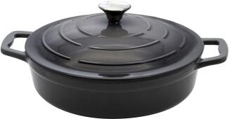 ELO Gusseisen Servierpfanne mit Deckel basaltgrau 28 cm