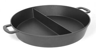 AMT Gastroguss Großraumpfanne Aluguss 80 cm mit Mittelsteg