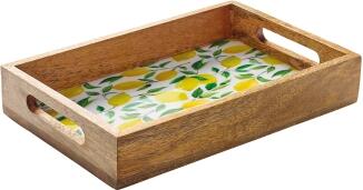 Zassenhaus Tablett LEMON, eckig, aus Mangoholz