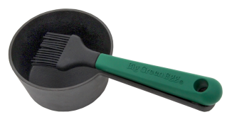 Big Green Egg Gusseisen Saucentopf mit Streichpinsel