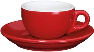 cilio Espressotasse Roma amarena rot mit Untertasse