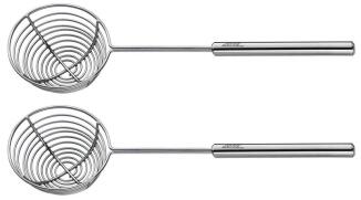 Spring Fondue-Siebchen Profi 2 Stück Edelstahl Spiralsieb mit Griff