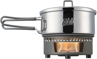 Esbit Trockenbrennstoff-Kochset, 1000 ml, Edelstahl