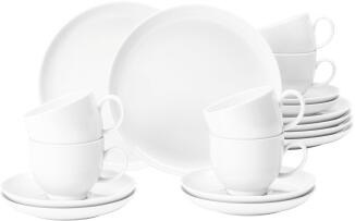 Seltmann Weiden Lido Kaffeeservice 18-teilig rund, weiß