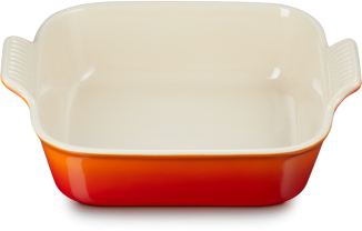 Le Creuset Auflaufform Tradition quadratisch in ofenrot