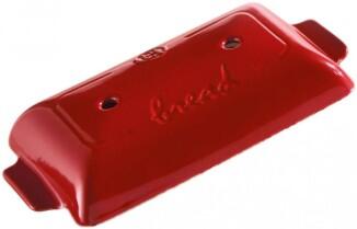 Emile Henry Ersatzdeckel Brotbackform granatapfel rot Keramikdeckel