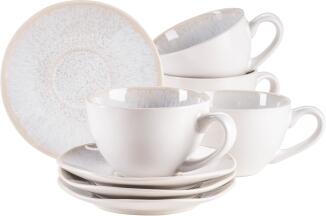 MÄSER Kaffeetassen-Set Frozen für 4 Personen, 8-tlg. in weiß
