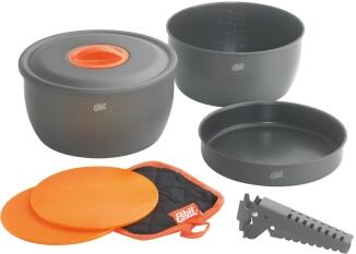 Esbit Aluminium-Kochset Antihaftbeschichtung mit Topf, Pfanne und Zubehör
