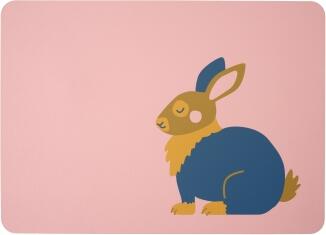 ASA Tischset Kaninchen Karla kids rose rosa Kaninchenmotiv