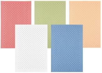 Kracht Grubenhandtuch KLASSIK, 5er Set bunt aus Baumwolle