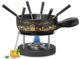 Spring Käsefondue-Set Montana in schwarz