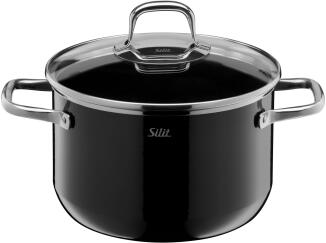 Silit Elegance Line Fleischtopf 20cm mit Deckel schwarz