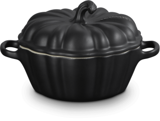 Le Creuset Kürbisförmchen mit Deckel, 350 ml in schwarz matt