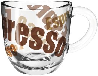 Leonardo Espressotasse NAPOLI 80 ml Glas mit Schriftzug